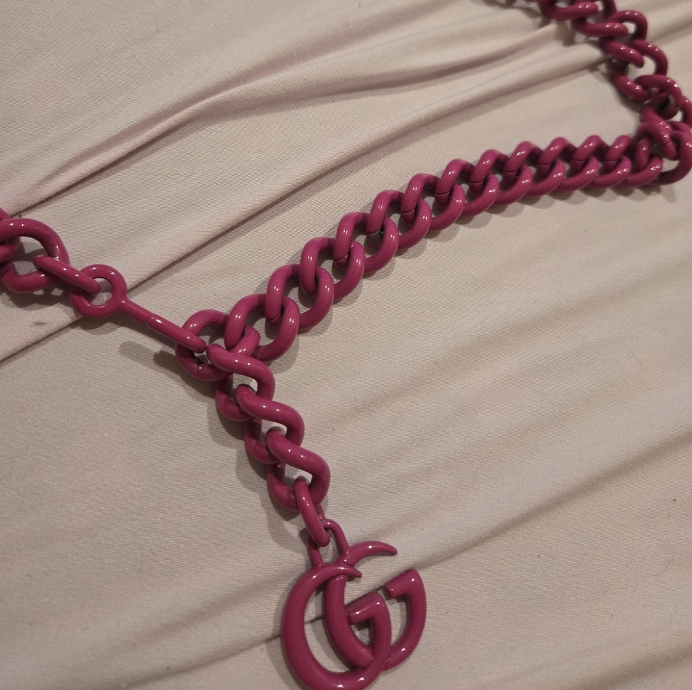 Gucci Fuchsia Mini Belt Bag with Chain - Picture 7 of 12